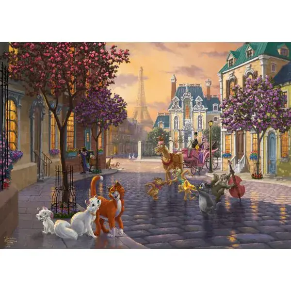 Schmidt Spiele Thomas Kinkade Studios: Disney Dreams Collection - The Aristocats, 1.000 Teile Puzzle Nur noch ein Tag übrig