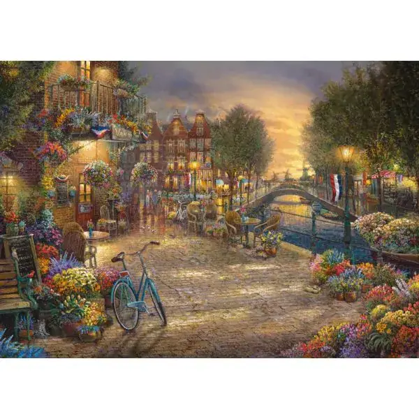 Schmidt Spiele Thomas Kinkade Studios: Amsterdam, 1.000 Teile Puzzle Super Rabatt