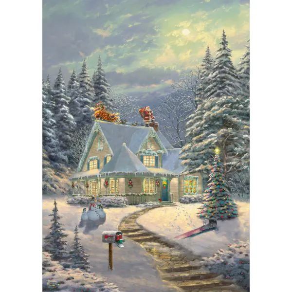 Schmidt Spiele Thomas Kinkade Studios: Am Heiligabend, 1.000 Teile Puzzle 50% Rabatt mit kostenlosem Versand
