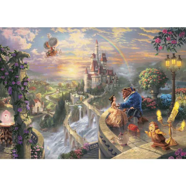 Schmidt Spiele Thomas Kinkade Studios: Disney - Beauty and the Beast in der Nostalgie Metalldose, 500 Teile Puzzle Im Verkauf