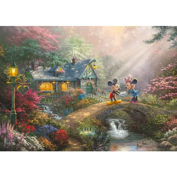 Schmidt Spiele Thomas Kinkade Studios: Disney - Mickey & Minnie in der Nostalgie Metalldose, 500 Teile Puzzle 50% Rabatt für begrenzte Zeit