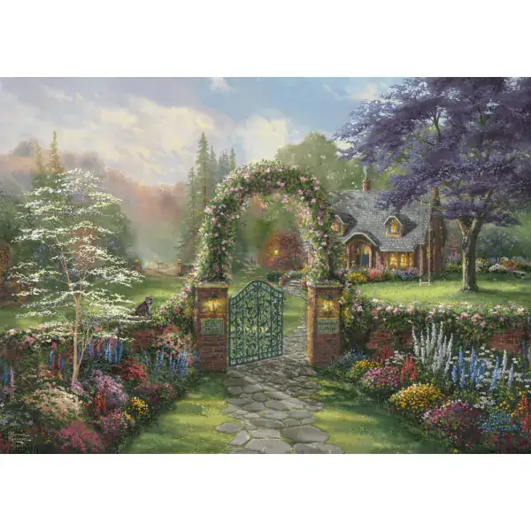 Schmidt Spiele Thomas Kinkade Studios: Hummingbird Cottage, 1.000 Teile Puzzle 2025