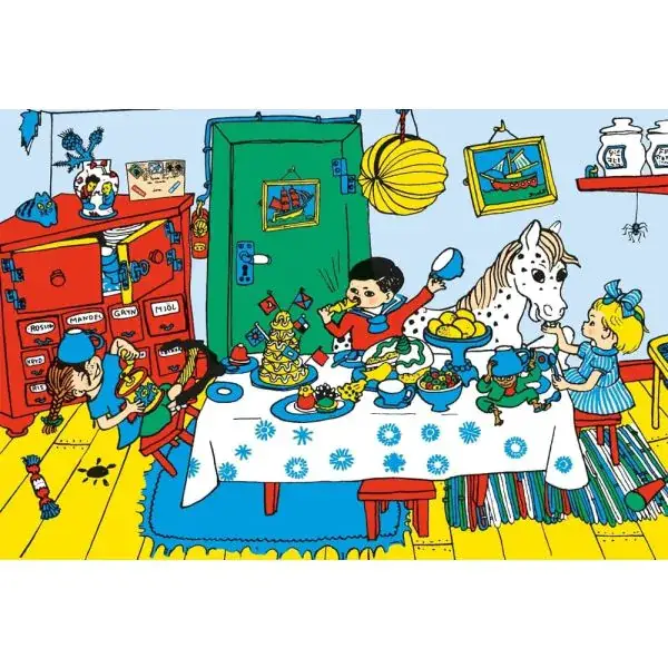 Schmidt Spiele Pippi™ Langstrumpf: Kaffeekränzchen mit Pippi, 100 Teile Kinderpuzzle Exklusivangebot