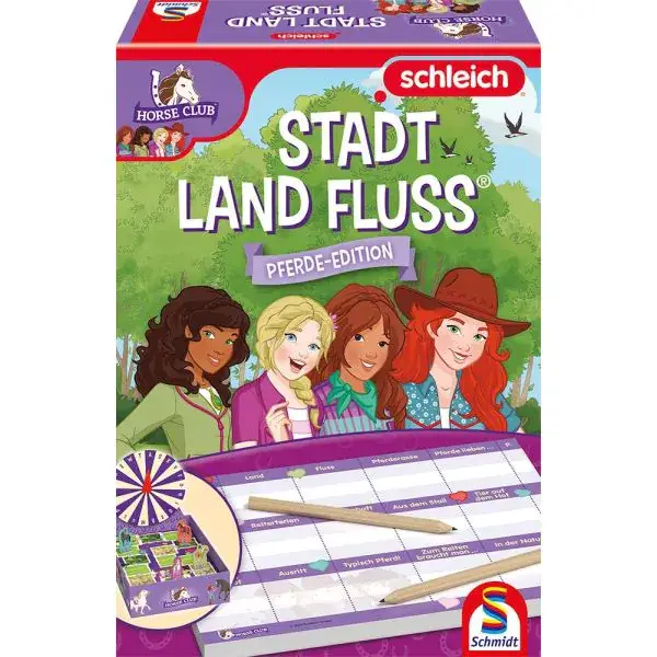 Schmidt Spiele Schleich ®: Horse Club - Stadt Land Fluss®, Kinderspiel