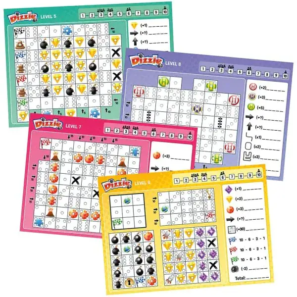 Schmidt Spiele Dizzle, Level 5 bis 8, Zusatzblock (75 Blatt) Neueste Mode