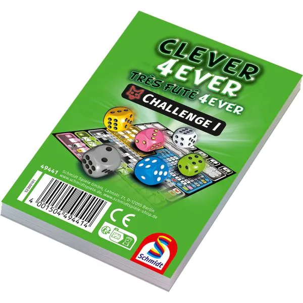 Schmidt Spiele Clever 4 ever – Challenge, Zusatzblock (75 Blatt) Räumungsverkauf