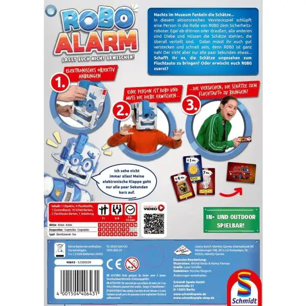Schmidt Spiele ROBO ALARM - Lasst euch nicht erwischen!, Kinderspiel Riesige Ersparnisse