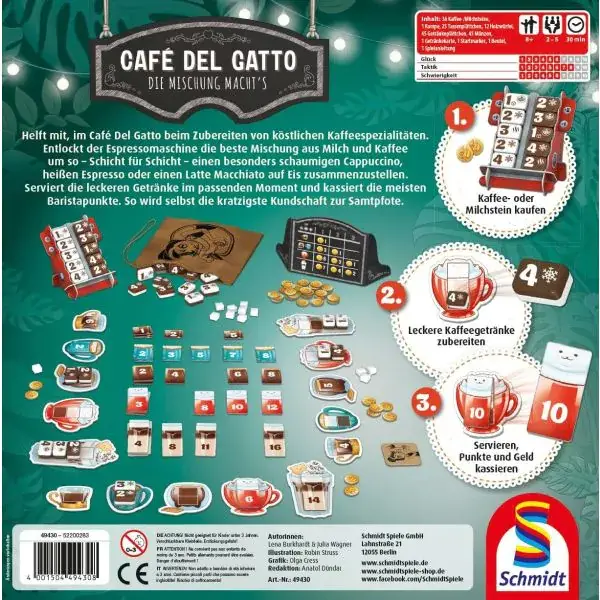 Schmidt Spiele Café Del Gatto, Familienspiel Letzter Tag
