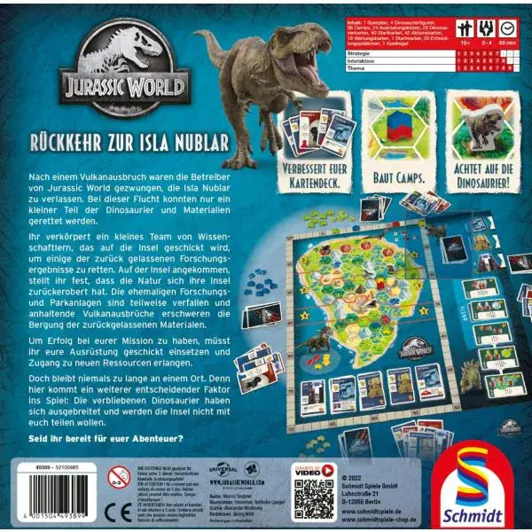 Schmidt Spiele Jurassic World: Rückkehr zur Isla Nublar, Familienspiel Super Rabatt