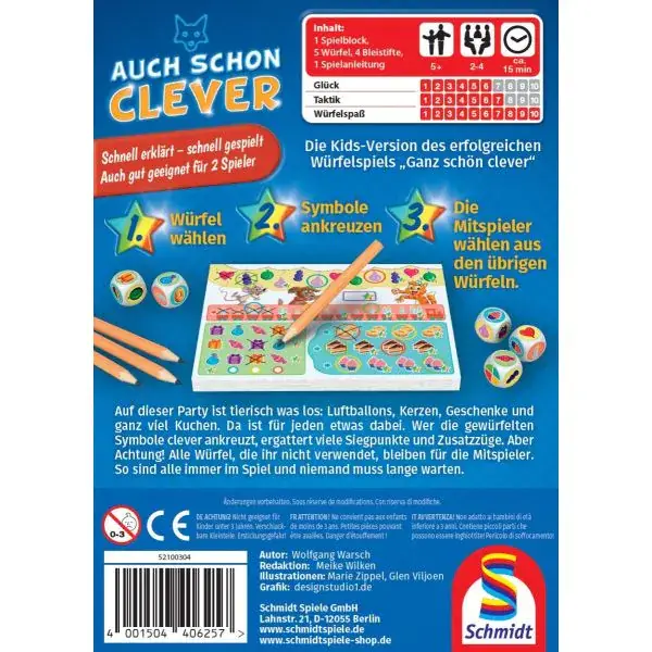 Schmidt Spiele Auch schon clever, Kinderspiel Clearance-Verkauf