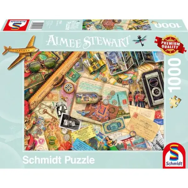 Schmidt Spiele Aimee Stewart: Aufgetischt: Reise-Erinnerungen, 1.000 Teile Puzzle