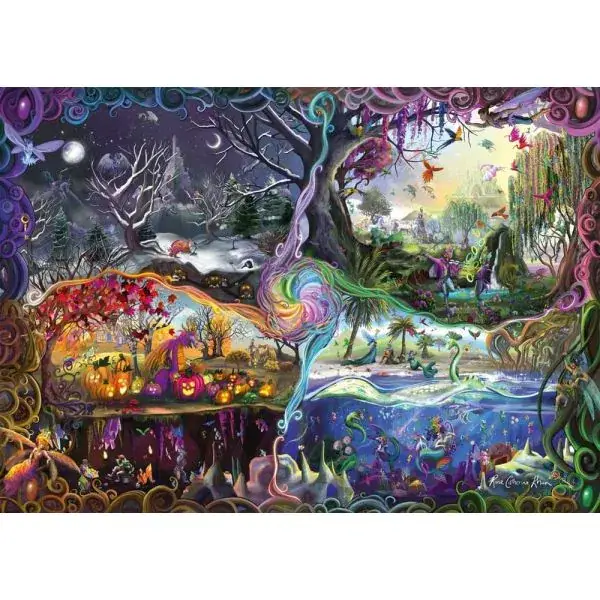 Schmidt Spiele Rose Cat Khan: Portal der vier Reiche, 1.000 Teile Puzzle Kauf eins, bekomm eins gratis