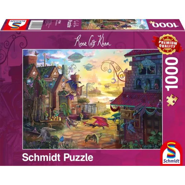 Schmidt Spiele Rose Cat Khan: Drachenpost, 1.000 Teile Puzzle Riesige Ersparnisse
