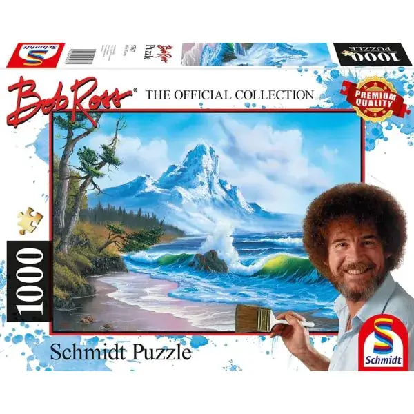 Schmidt Spiele Bob Ross: Berg am Meer, 1.000 Teile Puzzle Begrenzte Freigabe
