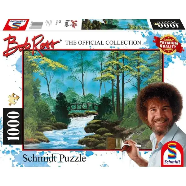 Schmidt Spiele Bob Ross: Abgelegene Brücke, 1.000 Teile Puzzle Letzte 3 Tage