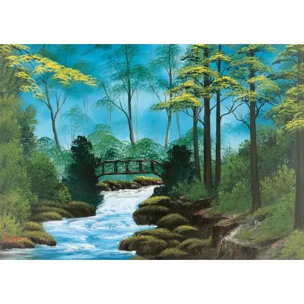 Schmidt Spiele Bob Ross: Abgelegene Brücke, 1.000 Teile Puzzle Letzte 3 Tage
