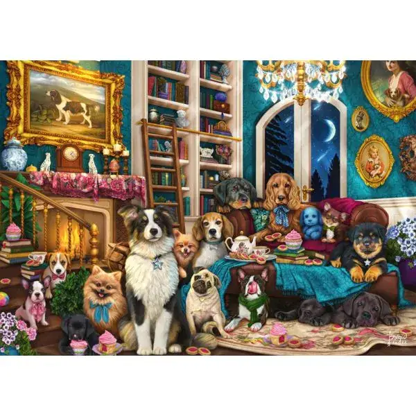 Schmidt Spiele Brigid Ashwood: Party in der Bibliothek, 1.000 Teile Puzzle Kostenloser Versand international