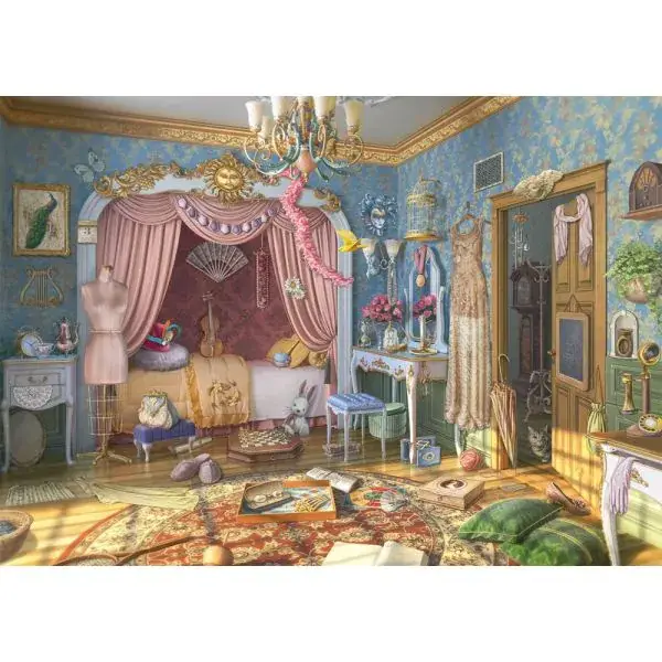Schmidt Spiele June's Journey: June’s Schlafzimmer, 1.000 Teile Puzzle Begrenzt auf 3 Tage