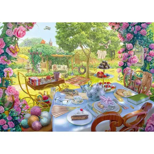 Schmidt Spiele June's Journey: Tee im Garten, 1.000 Teile Puzzle Black Friday Preise