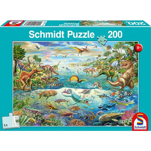 Schmidt Spiele Entdecke die Dinosaurier, 200 Teile Kinderpuzzle