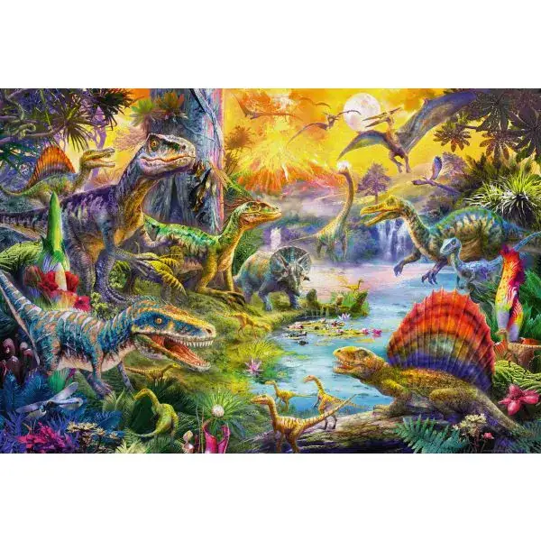 Schmidt Spiele Dinosaurier, 60 Teile Kinderpuzzle mit Add-on (Dinosaurier-Figuren-Set) Kostenloser Versand
