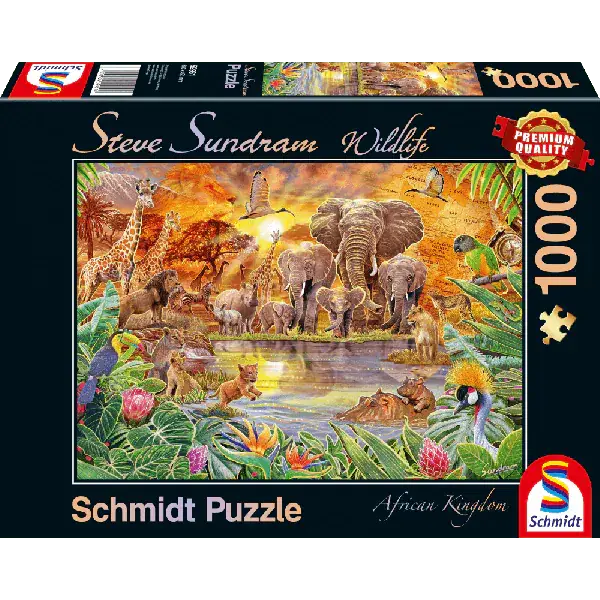Schmidt Spiele Steve Sundram: Afrikas Tiere, 1.000 Teile Puzzle Begrenztes Angebot