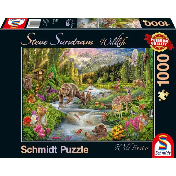 Schmidt Spiele Steve Sundram: Wildtiere am Waldesrand, 1.000 Teile Puzzle