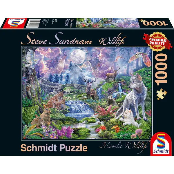 Schmidt Spiele Steve Sundram: Wildtiere im Mondschein, 1.000 Teile Puzzle