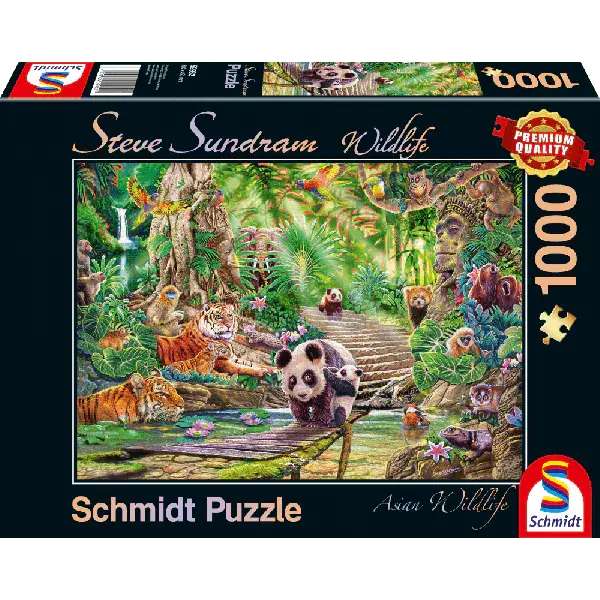Schmidt Spiele Steve Sundram: Asiatische Tierwelt, 1.000 Teile Puzzle