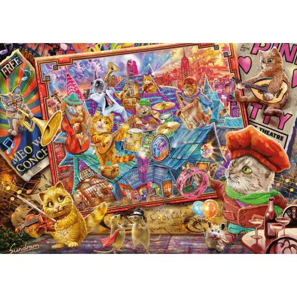 Schmidt Spiele Steve Sundram: Katzenmanie, 1.000 Teile Puzzle Saisonschlussverkauf