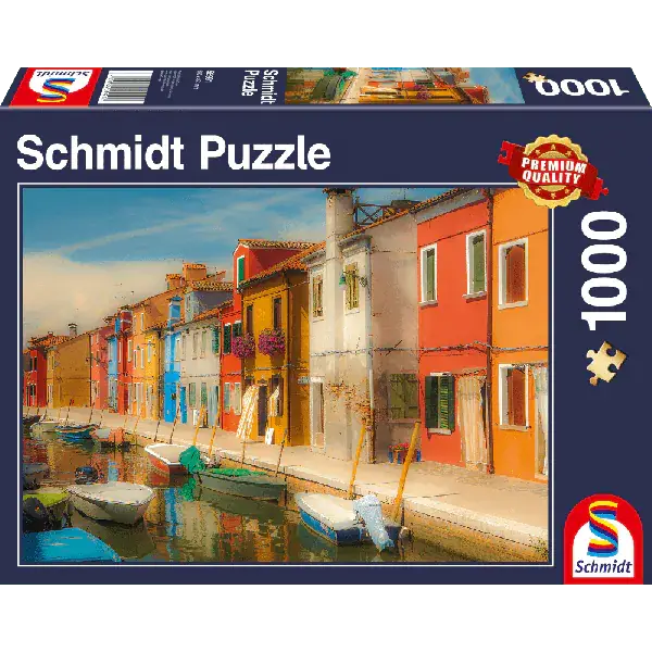 Schmidt Spiele Bunte Häuser der Insel Burano, 1.000 Teile Puzzle
