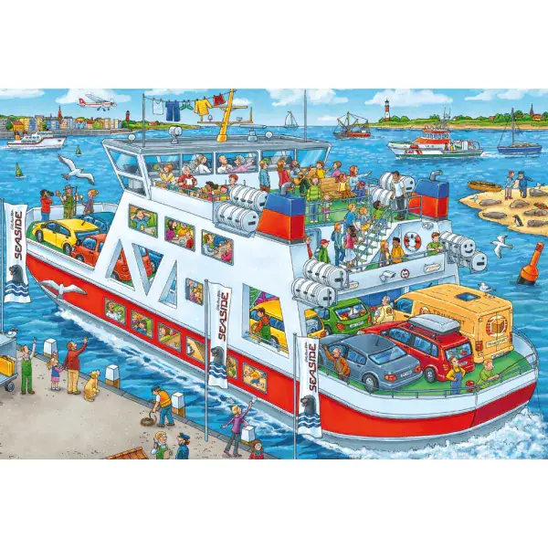 Schmidt Spiele Wo ist das kleine Segelboot? 3x24 Teile Kinderpuzzle Exklusive Angebote