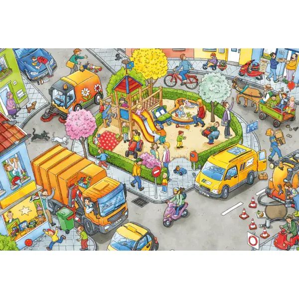Schmidt Spiele Wo ist das blaue Auto? 3x24 Teile Kinderpuzzle Große Rabatte