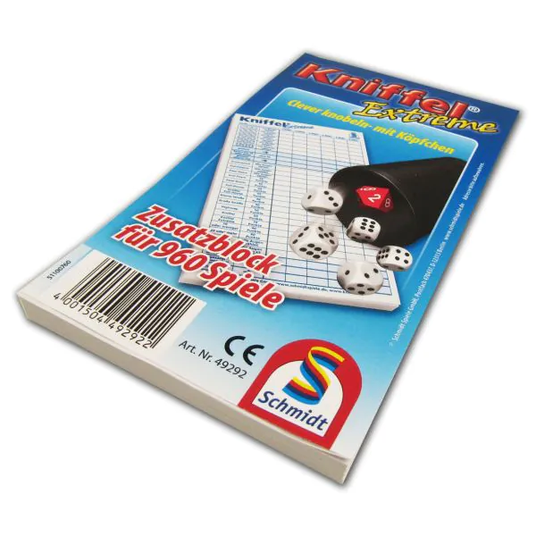 Schmidt Spiele Kniffel® Extreme Einzelblock (80 Blatt) Fabrikpreis