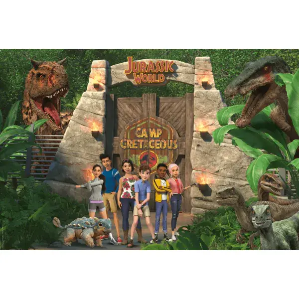 Schmidt Spiele Jurassic World, Camp Cretaceous - Camp Kreidezeit, 150 Teile Kinderpuzzle Großer Ausverkauf