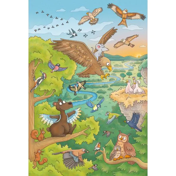 Schmidt Spiele Mauseschlau & Bärenstark: Reise in die Natur, 3x48 Teile Kinderpuzzle mit Add-on (Wissensbüchlein) Heißer Verkauf