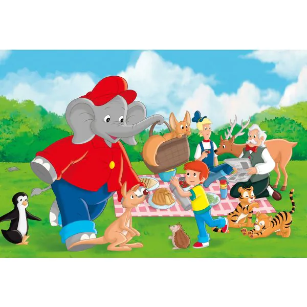 Schmidt Spiele Benjamin Blümchen: Im Zoo, 3x24-teiliges Kinderpuzzle Letzter Tag
