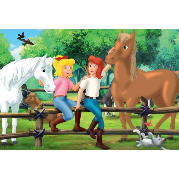 Schmidt Spiele Bibi & Tina: Puzzle-Box im Metallkoffer mit 4 Kinderpuzzles (2 x 100 und 2 x 150 Teile) Zeitbegrenzte Promotion