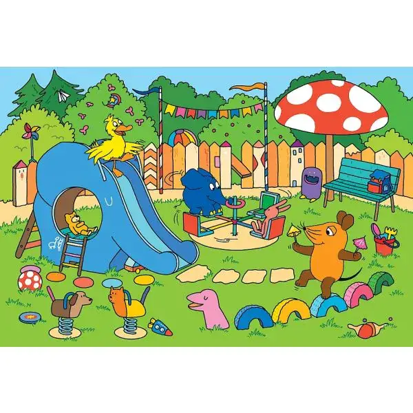 Schmidt Spiele Die Maus: Ein Tag mit der Maus, 3x48 Teile Kinderpuzzle Sonderangebot der Fabrik