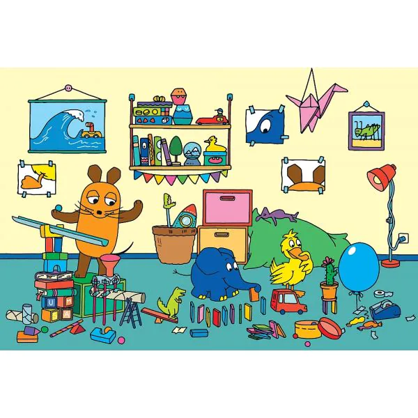 Schmidt Spiele Die Maus: Ein Tag mit der Maus, 3x48 Teile Kinderpuzzle Sonderangebot der Fabrik
