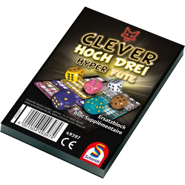 Schmidt Spiele Clever hoch drei! Einzelblock (75 Blatt) Sonderangebot