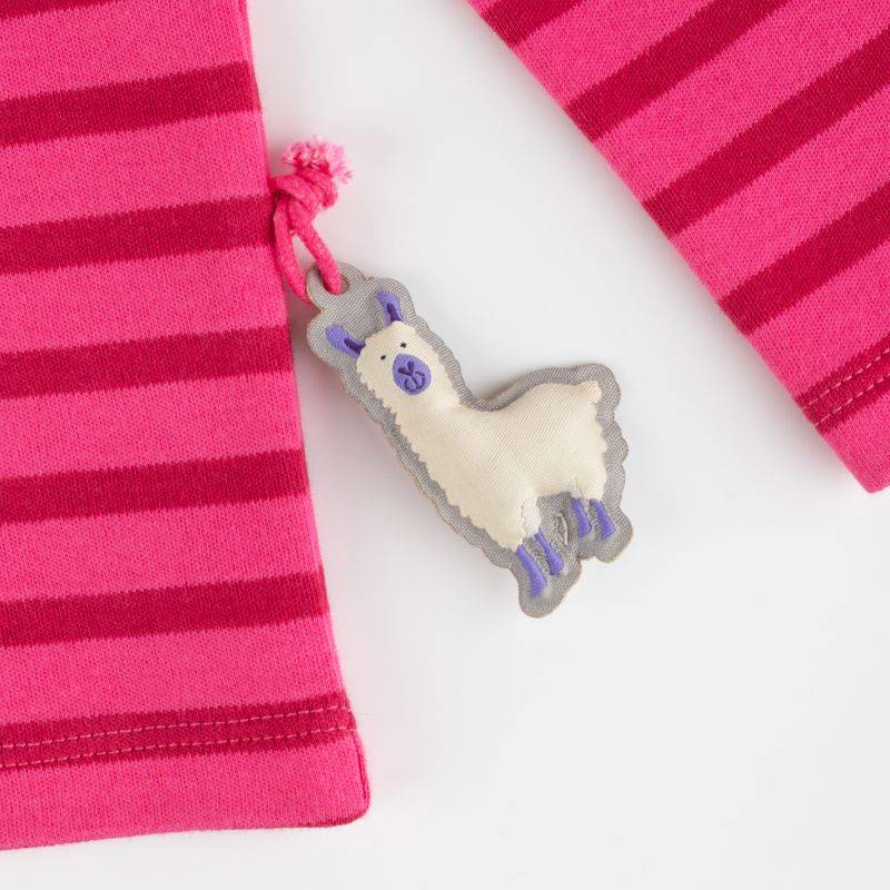 Sigikid Kinder Langarmshirt Crazy Lama, pink gestreift Fabrikpreis