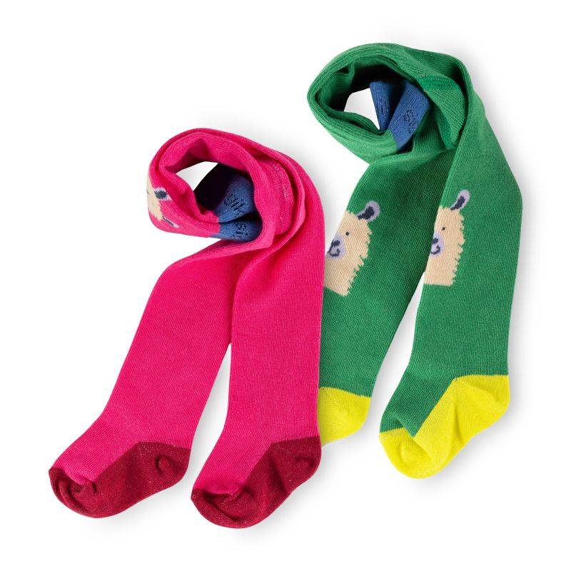 Sigikid Kinder Strumpfhosen 2er-Set Lama, grün und pink Muttertagsangebot