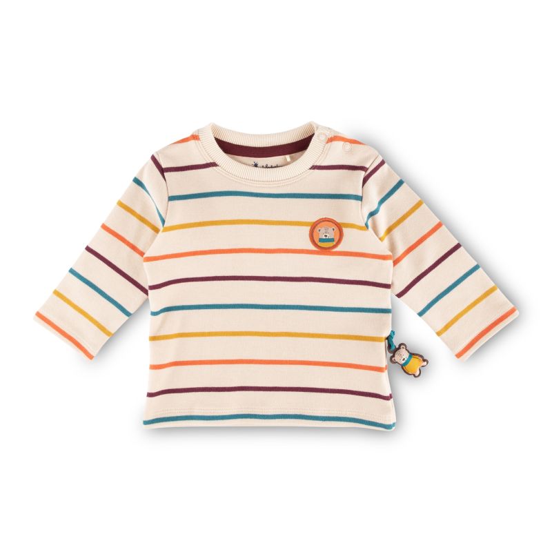 Sigikid Baby Langarmshirt Bär, bunt gestreift Zeitlich begrenztes Angebot