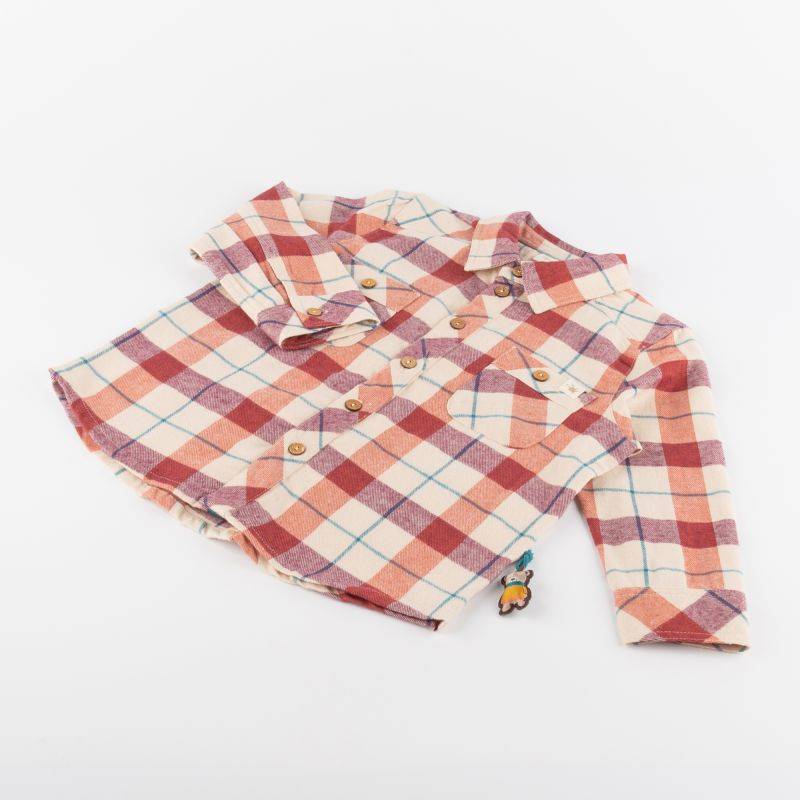 Sigikid Kinder Karo Flanellhemd, rot -beige Blitzangebot