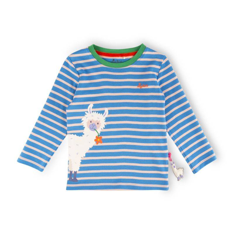 Sigikid Kinder Langarmshirt Crazy Lama, blau gestreift Bestseller