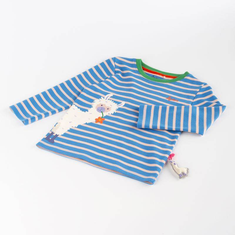 Sigikid Kinder Langarmshirt Crazy Lama, blau gestreift Bestseller