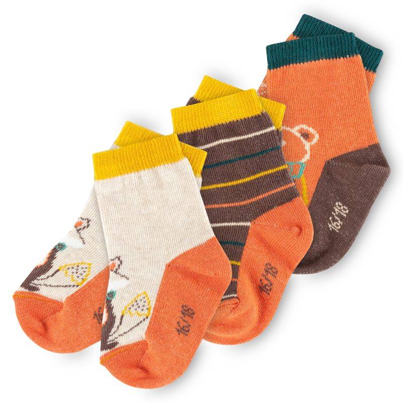Sigikid Kinder 3er Socken-Set Fuchs und Bär Saisonale Angebote