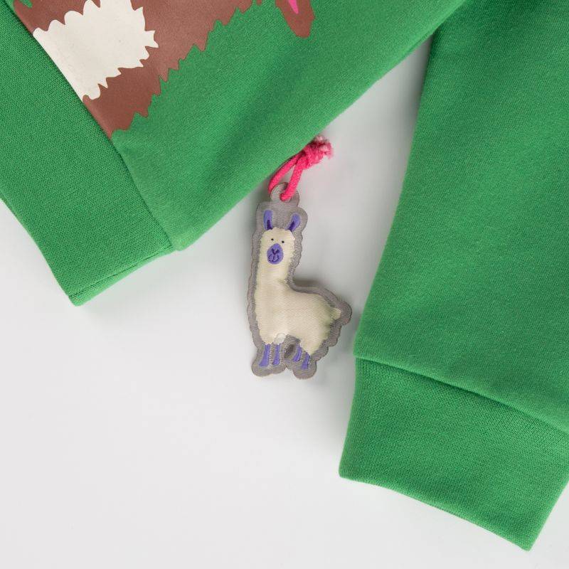 Sigikid Kinder Sweatshirt Crazy Lama, grün Sonderangebote