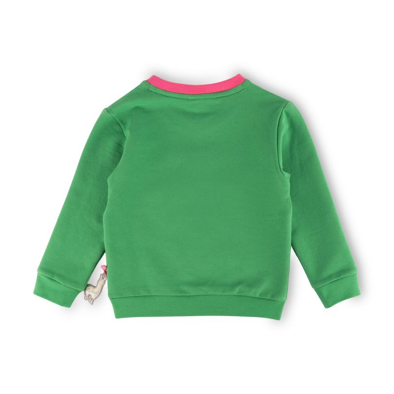 Sigikid Kinder Sweatshirt Crazy Lama, grün Sonderangebote